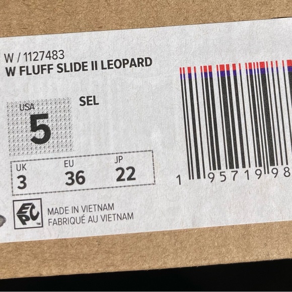 UGG FLUFF SLIDES II LEOPARD SHEEPSKIN NIB SLIPPERS SIZE 5 - Picture 4 of 5